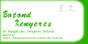 botond kenyeres business card